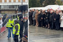 Znów gorąco pod pomnikiem smoleńskim. Kaczyński: są po prostu chorzy