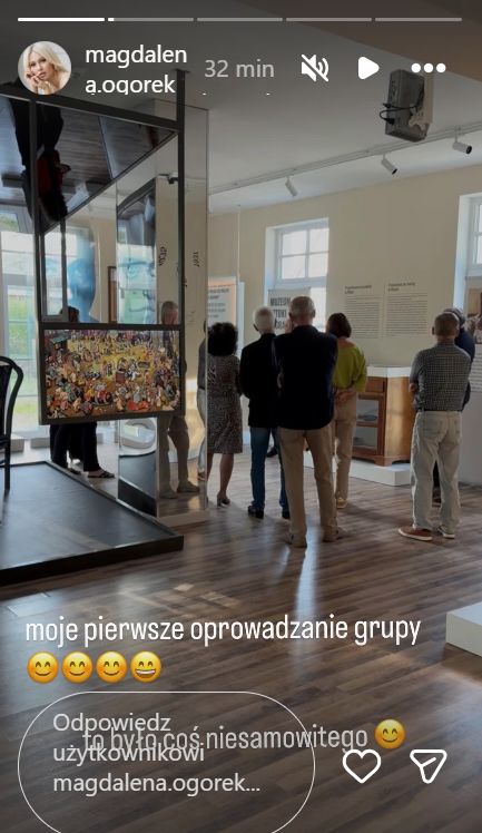Magdalena Ogórek pokazała kadry z muzeum