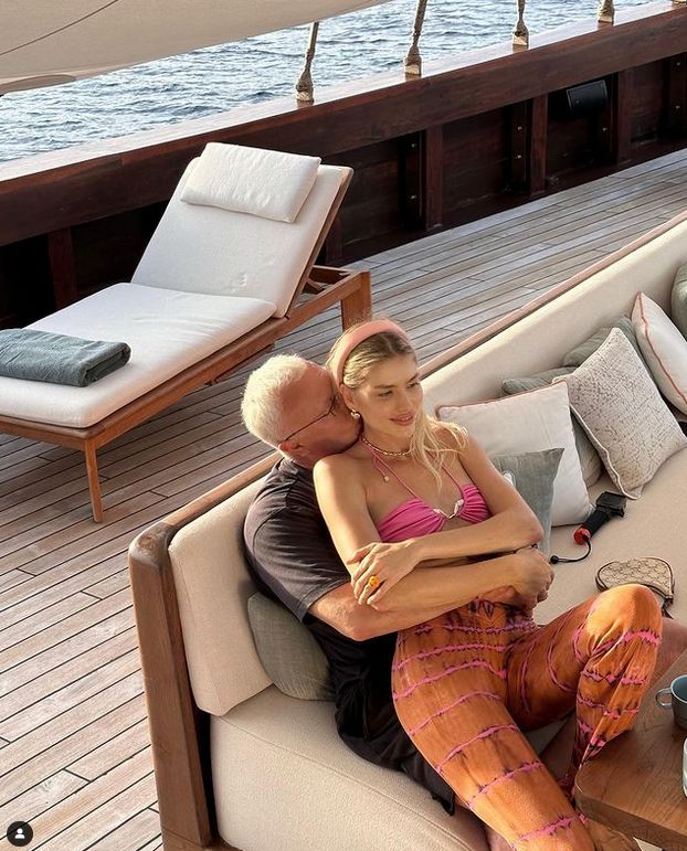 Lena Perminova i Aleksandr Lebiediew