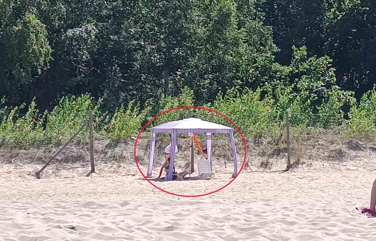 Namiot na plaży zaskoczył turystów