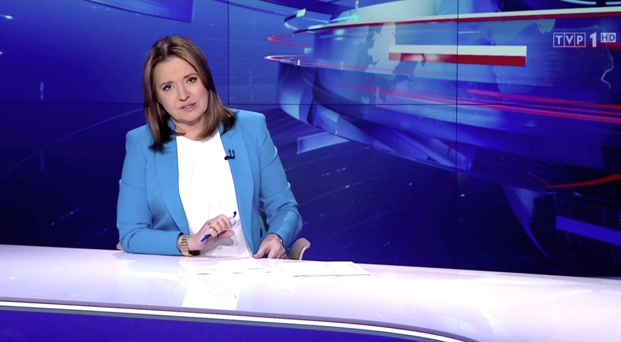 Jedną z prowadzących "Wiadomości" TVP jest Danuta Holecka
