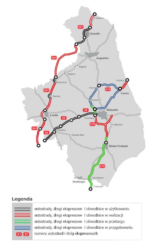 W tych miejscach prowadzane są roboty drogowe, które mogą utrudniać podróż autem 