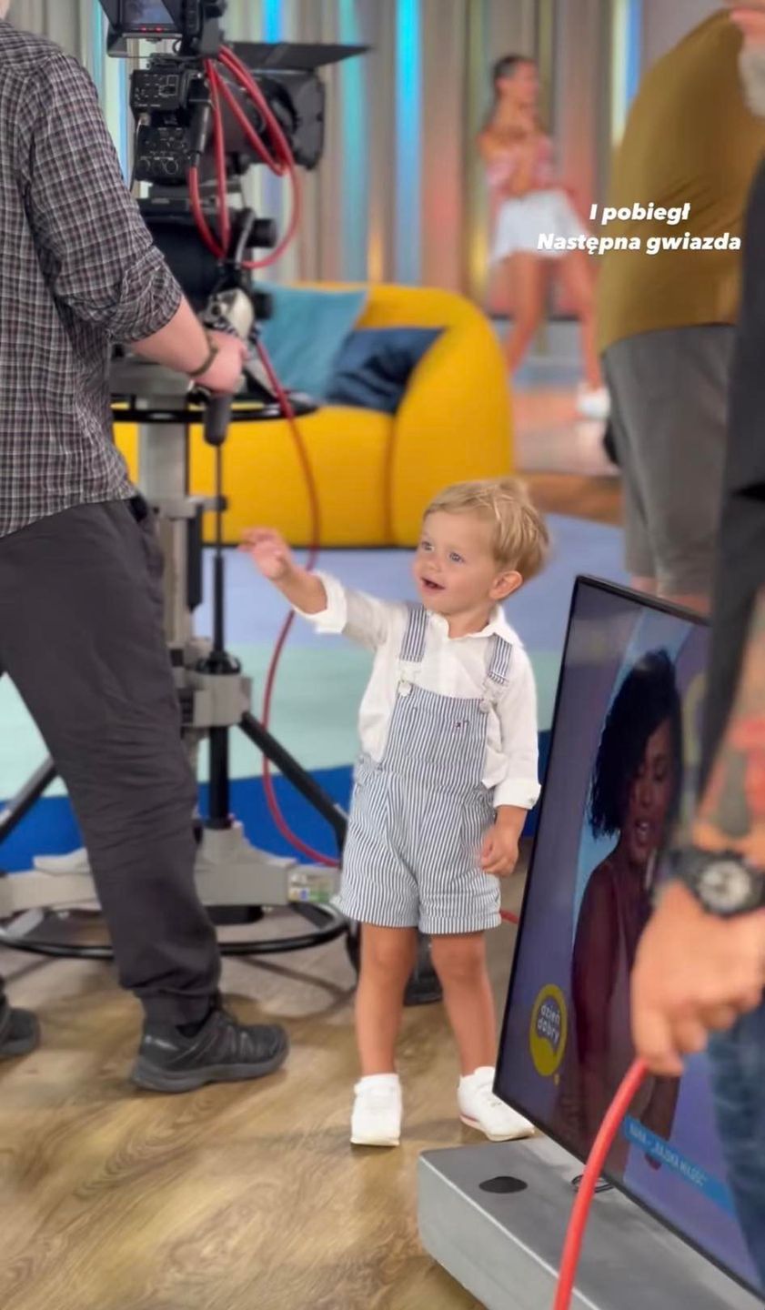Rodzina Małgorzaty Rozenek na planie "Dzień Dobry TVN"