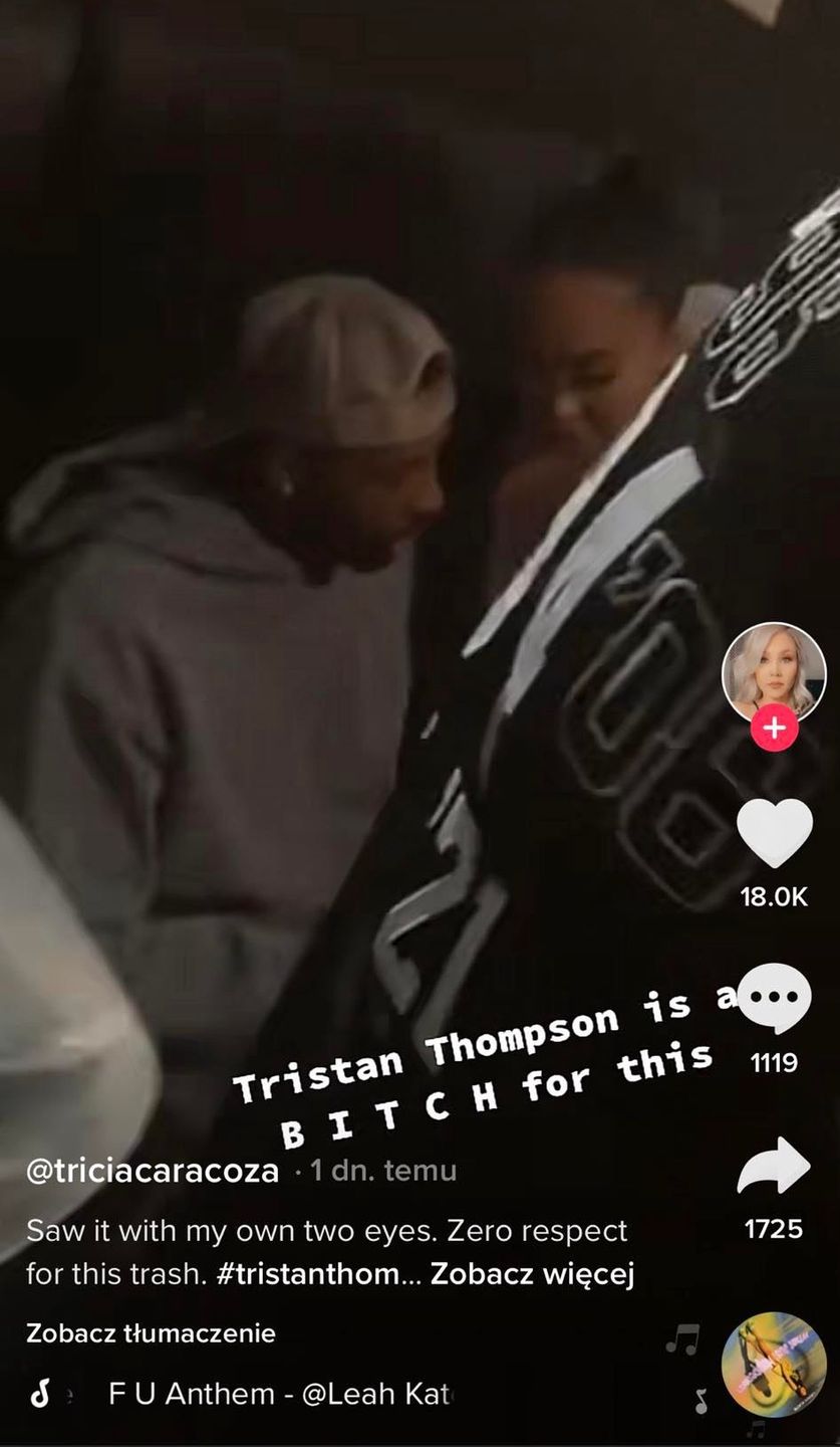 Tristan Thompson z nową sympatią na kolanach