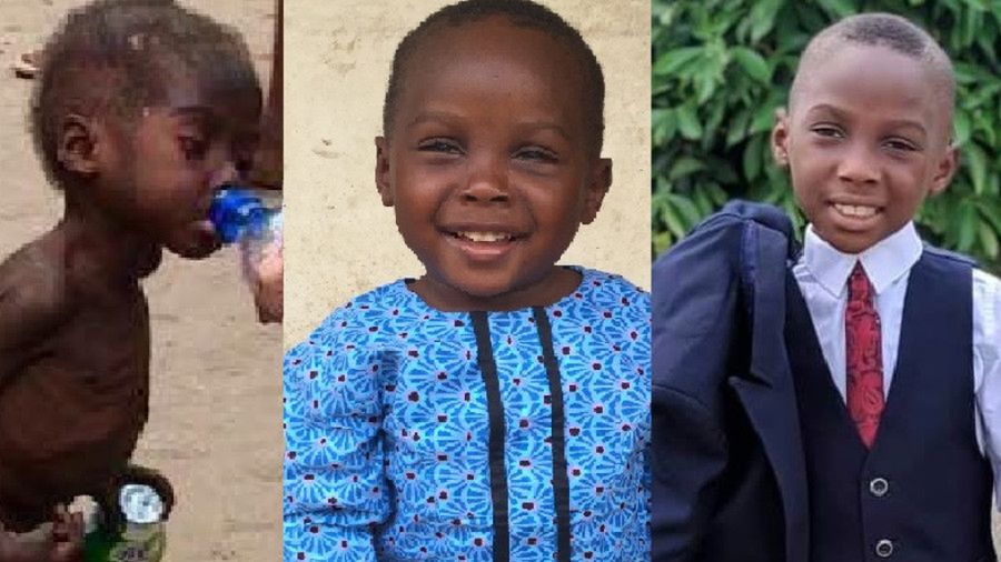 Hope w wieku 2, 4 i 7 lat