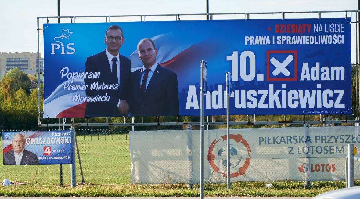 W kampanii wyborczej 2019 roku poparcia Andruszkiewiczowi udzielił premier Morawiecki
