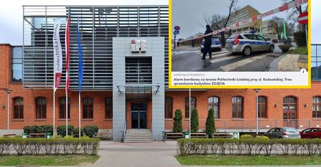 Alarm bombowy na łódzkiej uczelni. Ochroniarz znalazł tajemnicze fiolki