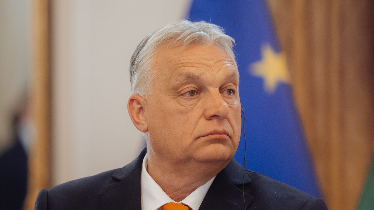 BRATISLAVA, SLOVAKIA - APRIL 28: Viktor Orban, Prime Minister of Hungary during a press conference after their meeting at the Office of the Government of the Slovak Republic in Bratislava, Slovakia on 28 April 2025. The Prime Ministers of Slovakia and Hungary discussed the development of their bilateral relations and the economic and geopolitical challenges currently facing the European Union. Robert Fico and Viktor Orban also discussed the EU's multi-annual budget, possibilities for cooperation in the energy sector and measures to prevent illegal migration. (Photo by Robert Nemeti/Anadolu via Getty Images)