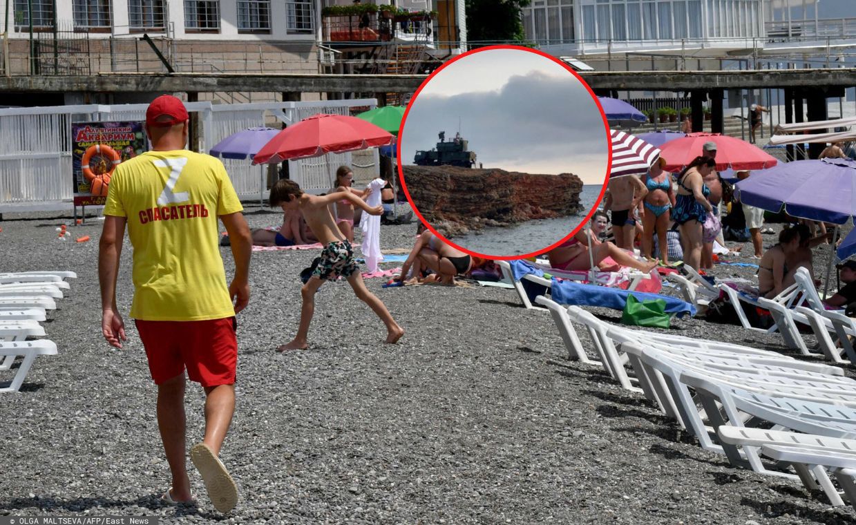 New Russian tactic: Placing military equipment on the beach