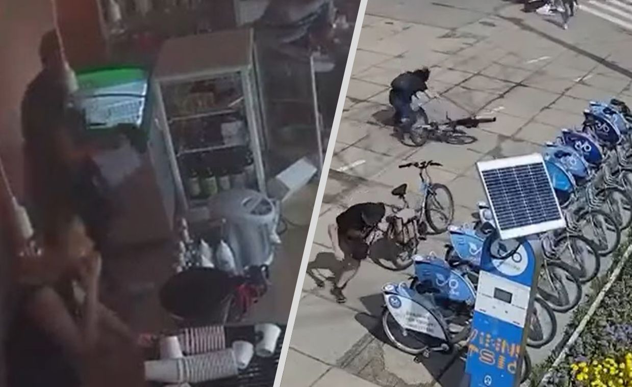 Wstrząsające nagrania. Moment, gdy spadają rosyjskie rakiety