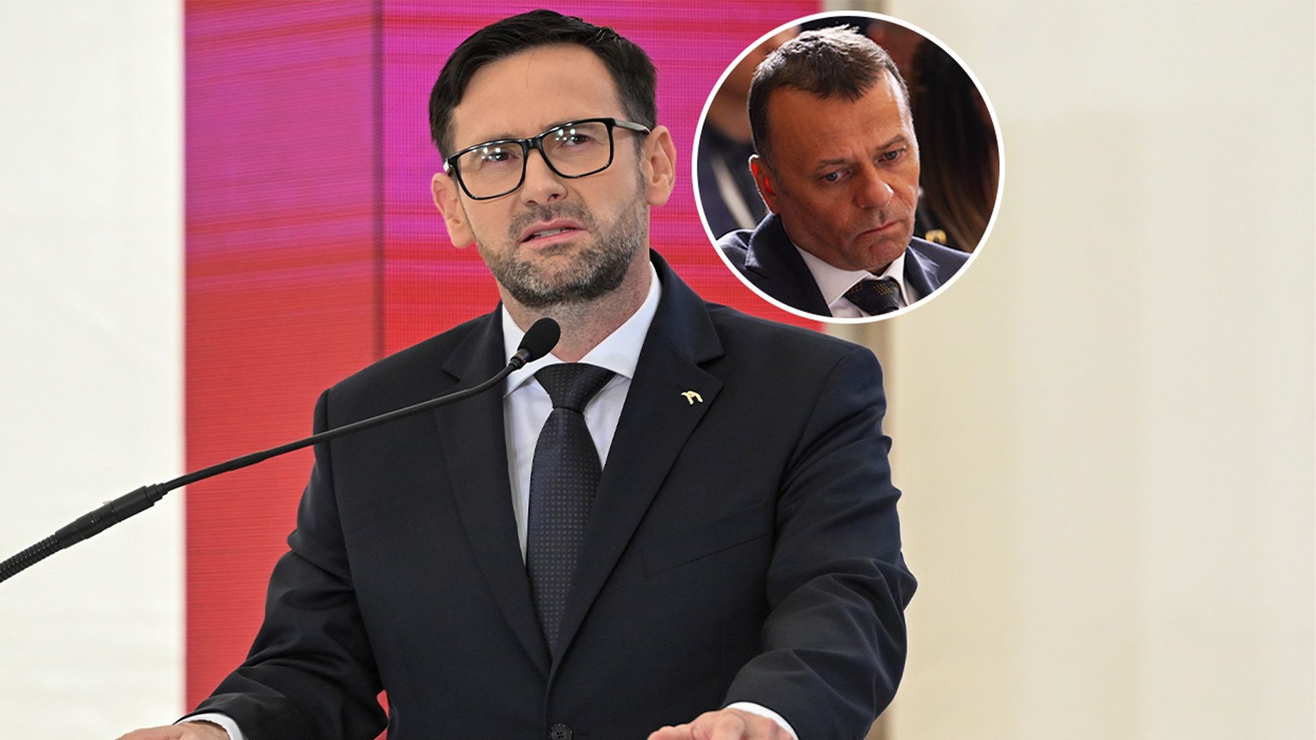 Prezes Orlenu Daniel Obajtek i członek zarządu koncernu, Michał Róg