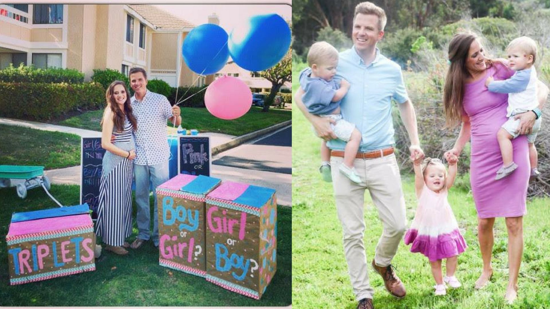 Mama pełna nadziei z trojaczkami i mężem 