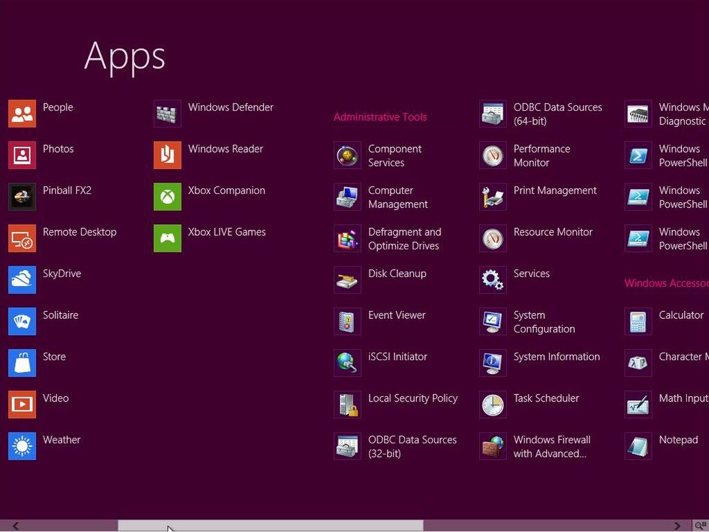 Windows 8 Consumer Preview - lista wszystkich aplikacji