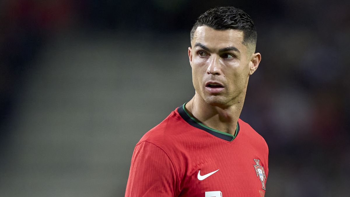Cristiano Ronaldo of Portugal looks on during the UEFA Nations League 2024/25 League A Group A1 match between Portugal and Poland at Estadio Do Dragao in Porto, Portugal, on November 15, 2024. (Photo by Jose Manuel Alvarez Rey/JAR Sport Images/NurPhoto via Getty Images)