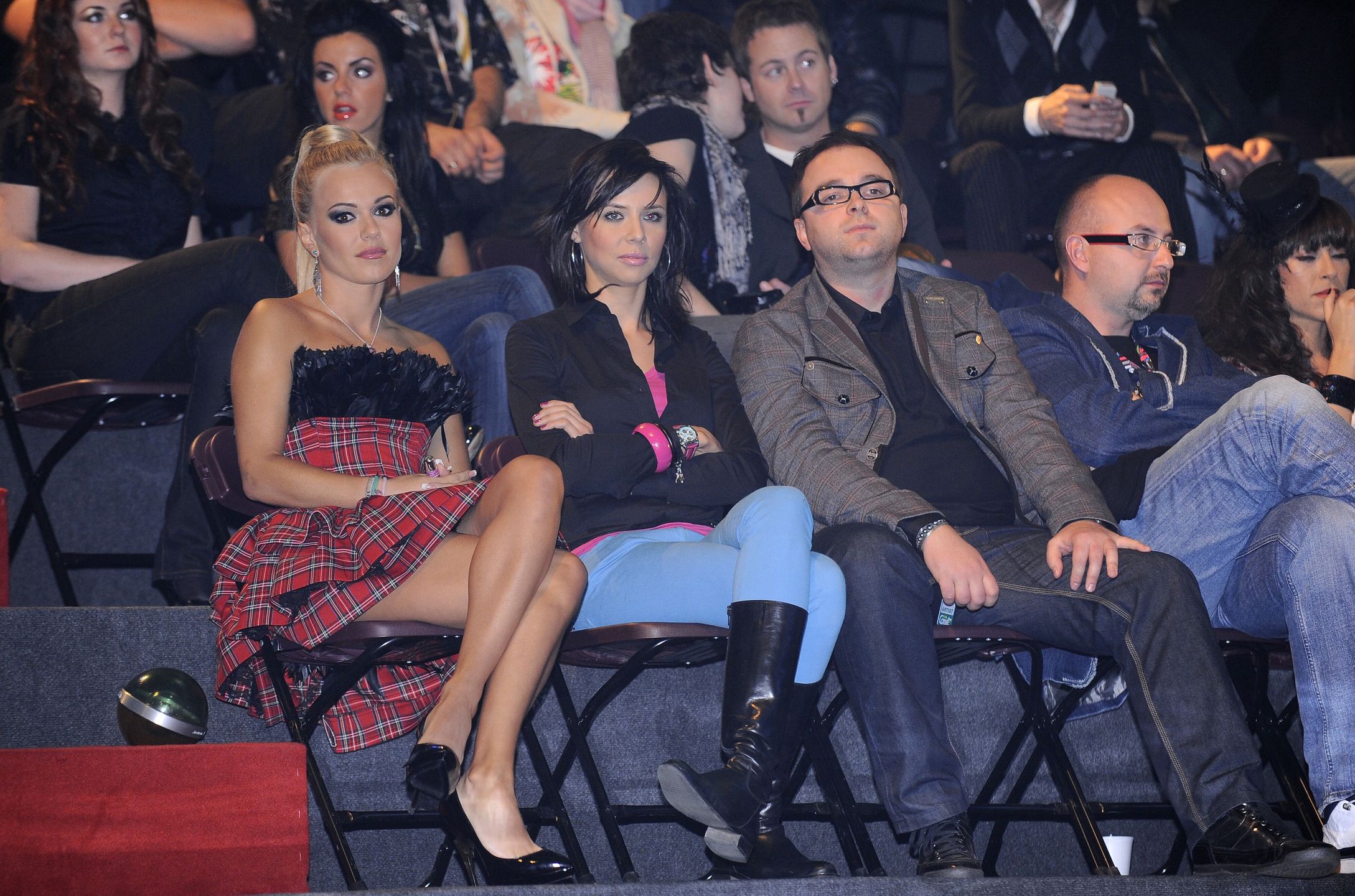 Dorota Rabczewska, Maja Sablewska i Rafał Rabczewski, 2008 r.