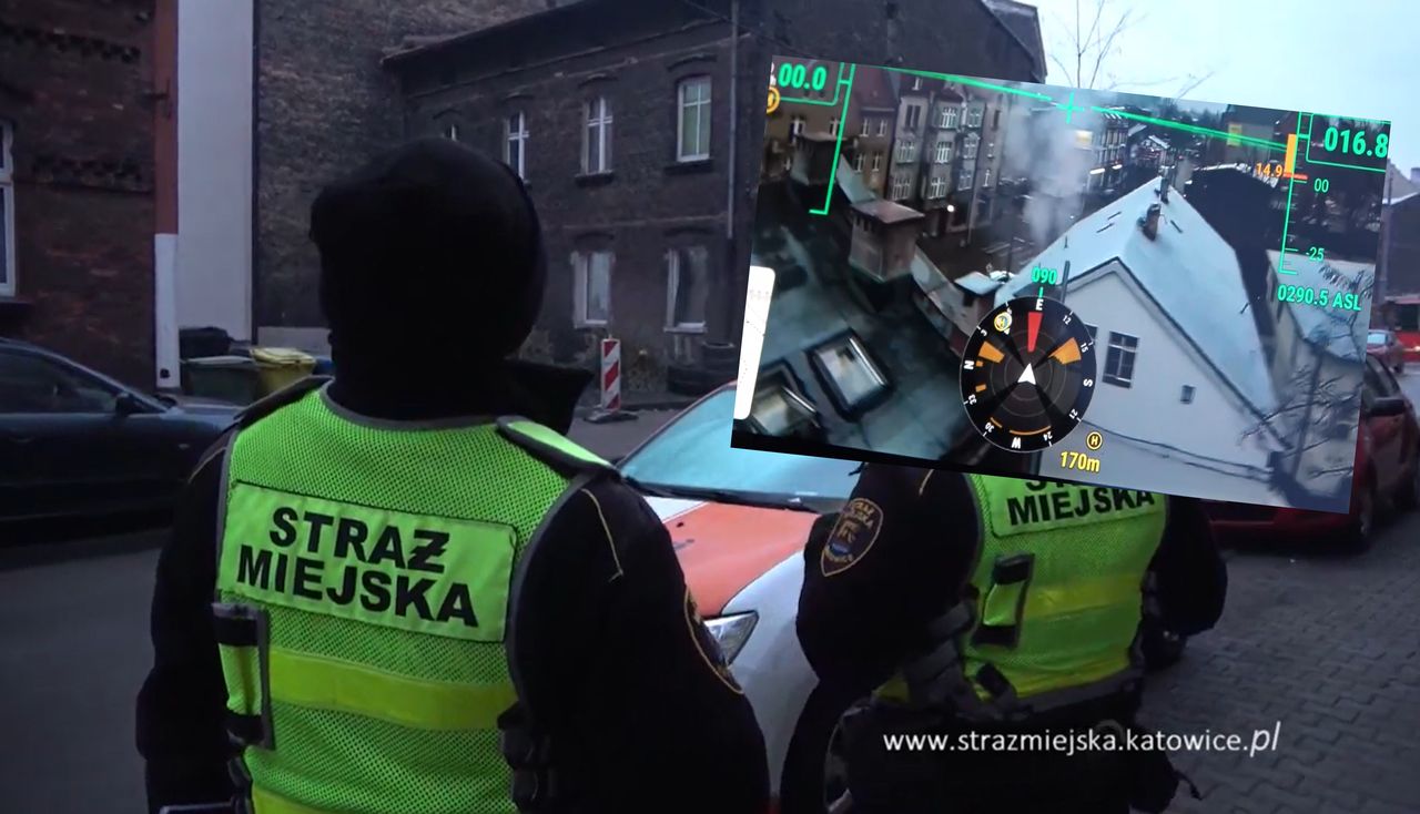 Puścili drona nad Katowicami. Posypały się mandaty