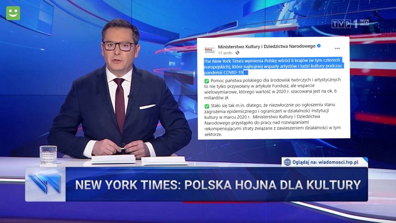 Pochwalili się sukcesem. Manipulacja w "Wiadomościach" TVP