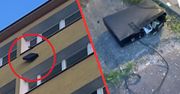Wyrzucił przez okno telewizor. Nietypowa interwencja w Warszawie