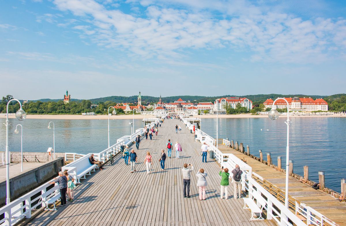 Molo w Sopocie ma ok. pół kilometra długości