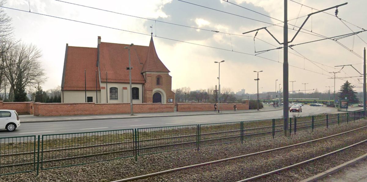 Parafia pod wezwaniem św. Jana Jerozolimskiego za Murami w Poznaniu - screen Google Street View 