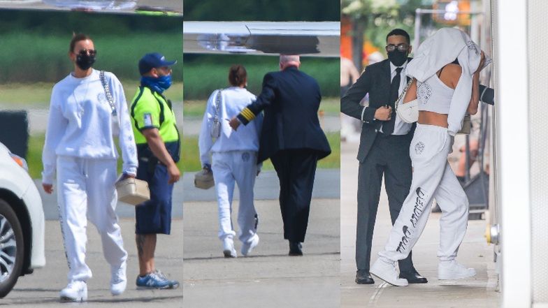 Irina Shayk ląduje w Nowym Jorku po upojnych wakacjach z Kanye Westem