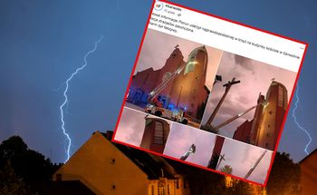 Piorun uderzył w dzwonnicę. Ludzie w kościele zamarli