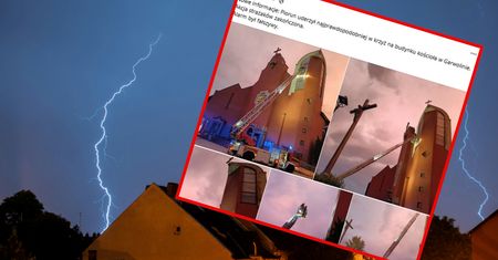 Piorun uderzył w dzwonnicę. Ludzie w kościele zamarli