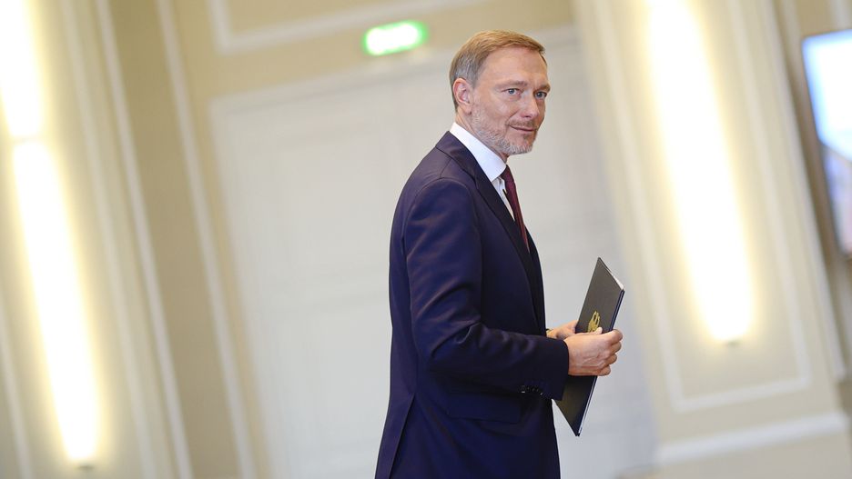 DEU: BERLIN  - Christian Lindner, Federal Minister of Finance, delivers a speech during the ,Federal Forum' at Federal Ministry of Finace on September 28, 2023 in Berlin, Germany (Photo by Christian Marquardt/NurPhoto via Getty Images)