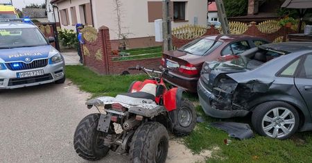 Groźny wypadek quada w powiecie płockim. 17-latek trafił do szpitala