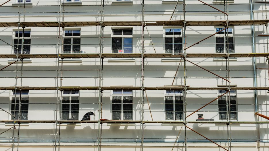 budowa, rusztowanie, architektura, remont, metal, szafot, stal, glases, budynek, miejsce, dom, plac budowy, miejski, okienna, mur, beton, bisnes, nowe