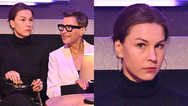 Danuta Stenka ze starszą córką na widowni "TzG"