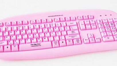 Klawiatura dla... blondynek. I to różowa 1