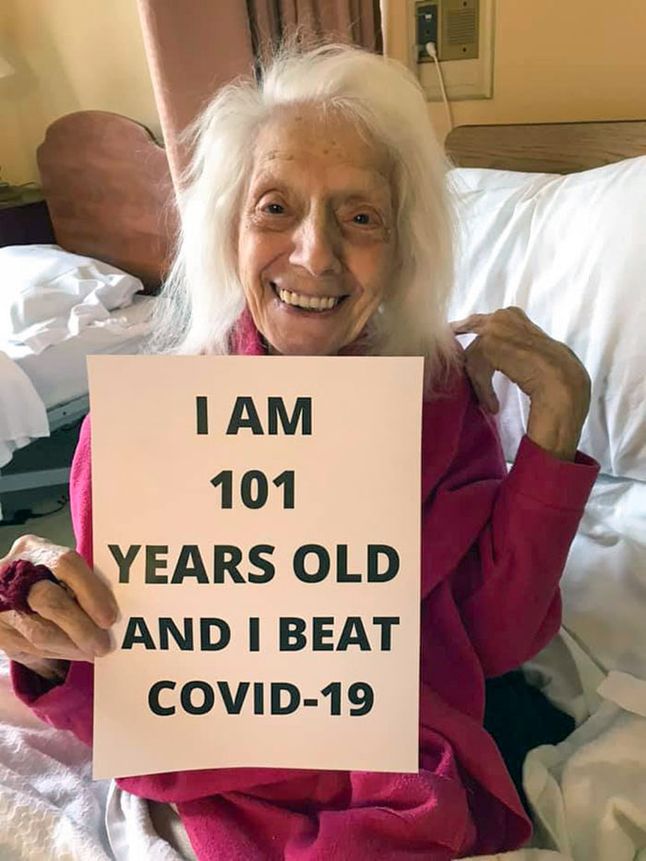 101-letnia rezydentka domu spokojnej starości przeżyła COVID-19 oraz grypę hiszpankę.