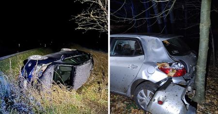Miał blisko sześć promili i wsiadł do auta. Pojazd wylądował w rowie