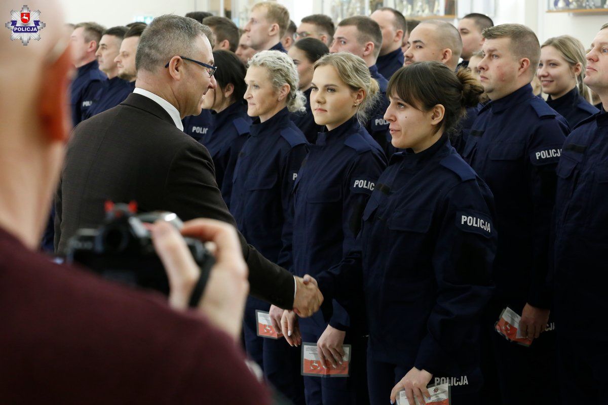 Ślubowanie nowych policjantów w Lublinie