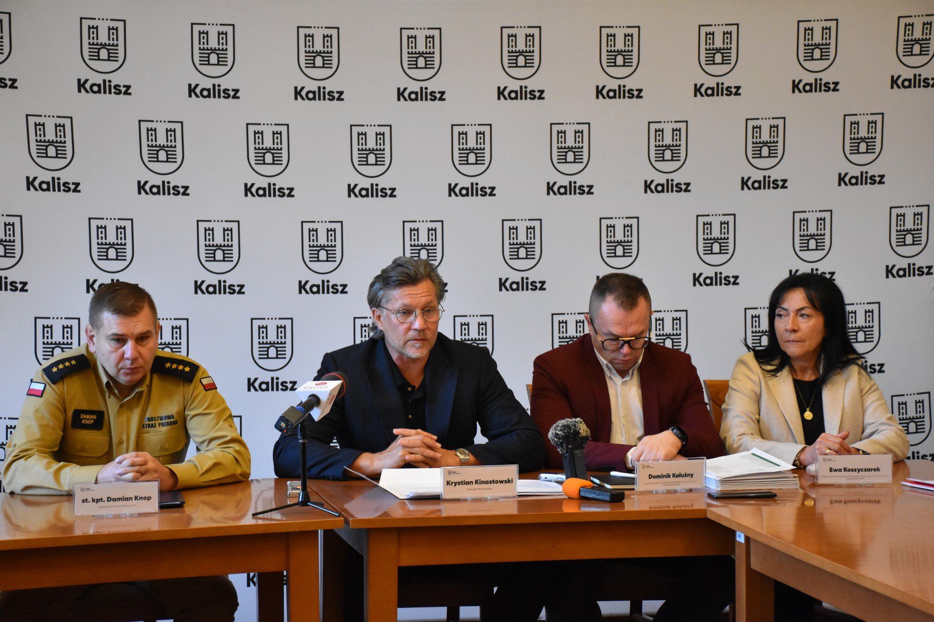 Konferencja prasowa na temat dofinansowania z Programu Ochrony Ludności i Obrony Cywilnej na lata 2025-2026 dla Miasta Kalisza