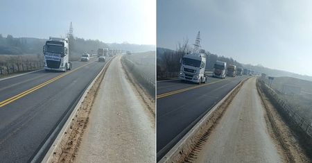 Kierowcy firm transportowych z naszego regionu pojechali na protest do Warszawy