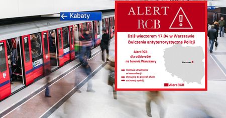 Alert RCB w Warszawie. "Stosuj się do poleceń służb"