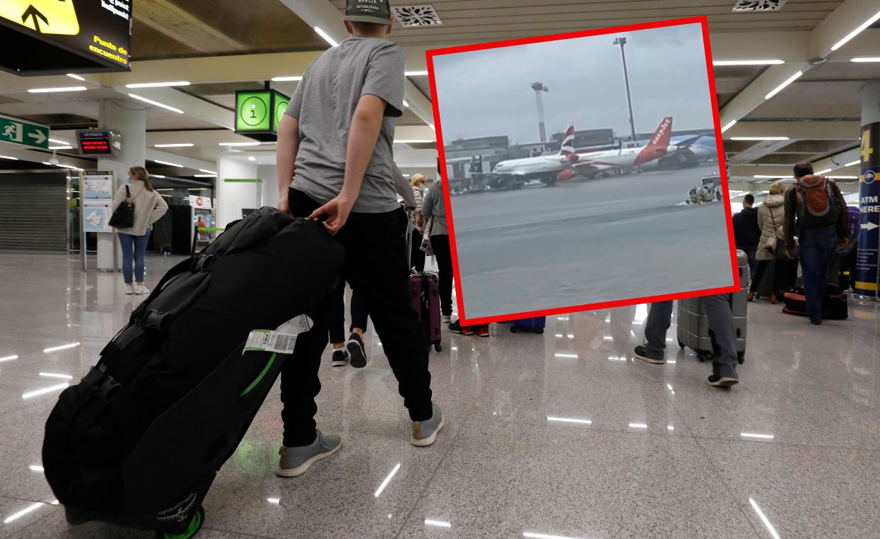 The airport in Mallorca has been paralysed after heavy rainfall.