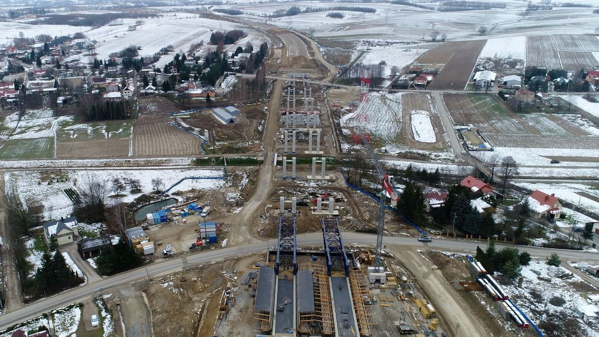 Budowa drogi ekspresowej S19 (Via Carpatia) na odcinku Rzeszów - Babica, stan na styczeń 2023 r.