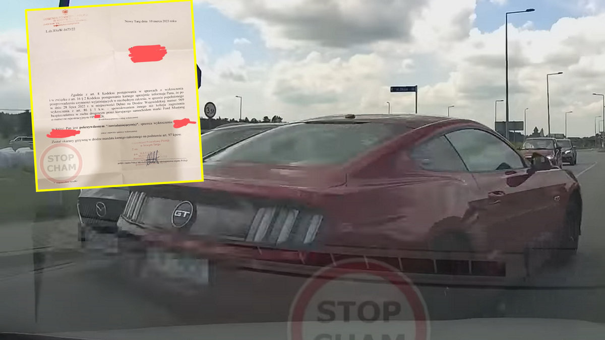 Kierowca mustanga został ukarany
