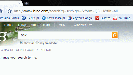 Microsoft ocenzurował seks w Indiach 1
