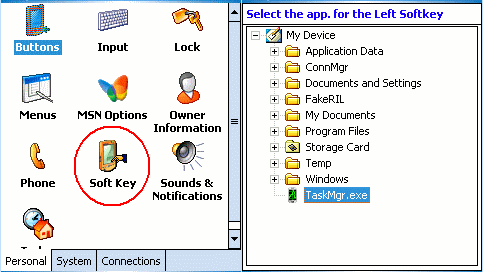 Szybki dostęp do programów w Windows Mobile 1