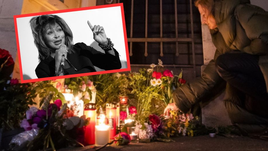 Szwajcaria. Kwiaty i znicze przed domem Tiny Turner w Kuesnacht