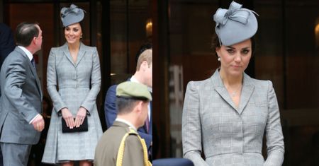 Ciężarna Middleton w kostiumie od Alexandra McQueena (ZDJĘCIA)