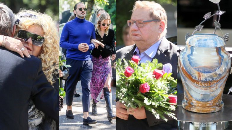 Rodzina i znajomi na pogrzebie Piotra Gesslera