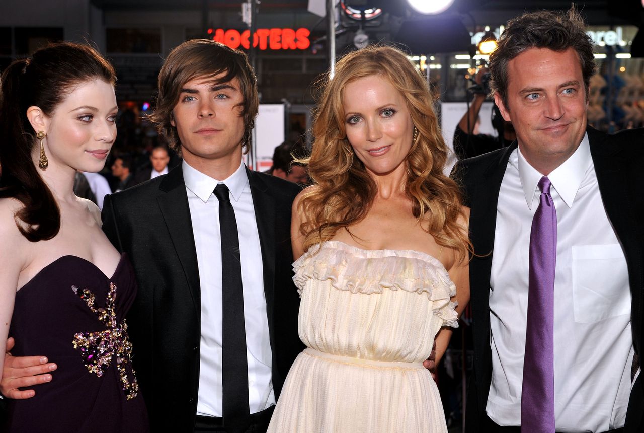 Michelle Trachtenberg, Zac Efron, Leslie Mann i Matthew Perry na premierze "17 Again"
