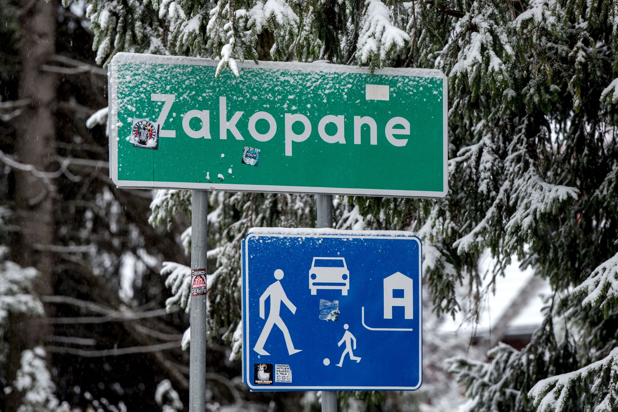 Pierwszy snieg w Zakopanem i na Gubalowce tej jesieni.Zakopane, 13.10.2021 r.
Pierwszy snieg w Zakopanem i na Gubalowce tej jesieni.,Image: 637824441, License: Rights-managed, Restrictions: , Model Release: no, Credit line: Marcin Szkodzinski / ForumMarcin Szkodzinski / ForumZakopane, Gubalowka, snieg, atak zimy, zima, bialo, jesien, liscie, odsniezanie, opad, Zakopanem