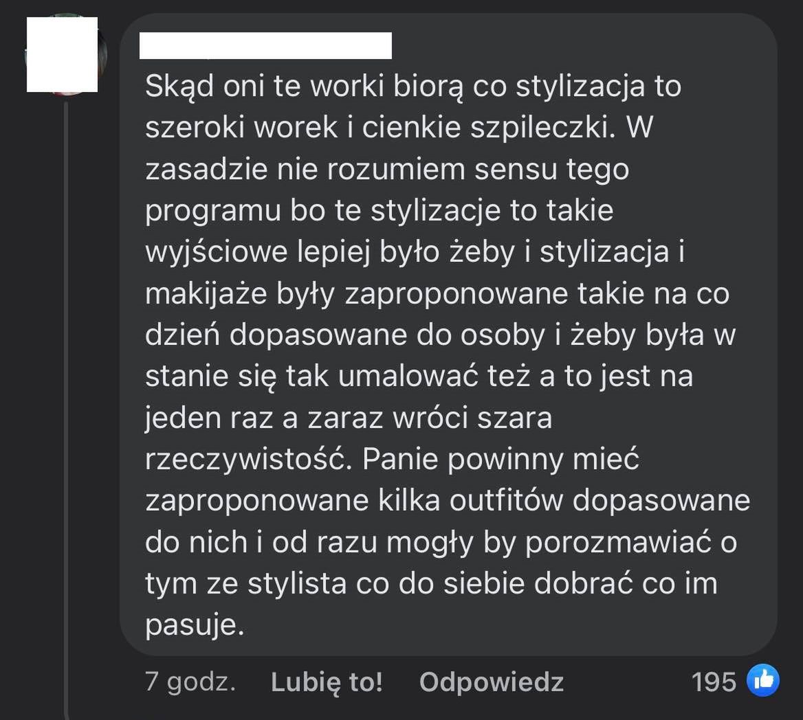 Internauci krytykują stylizacje w "10 lat młodsza w 10 dni"