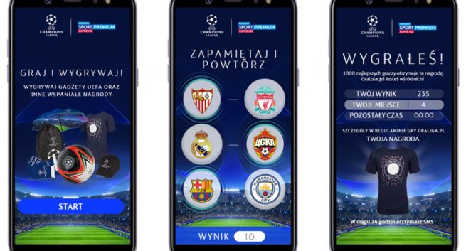 Grupa Polsat zaczyna grę na smartfony „Gra Liga” dot. piłkarskiej Ligi Mistrzów